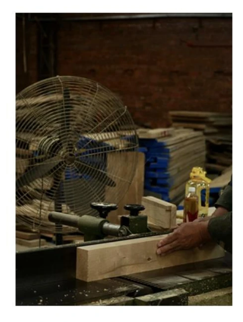 Timber being shaped in the iwood furniture workshop