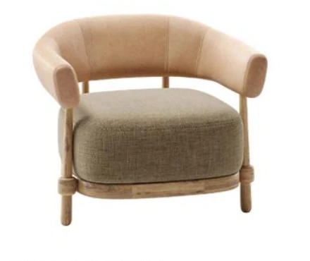LC084 curved upholstered chair